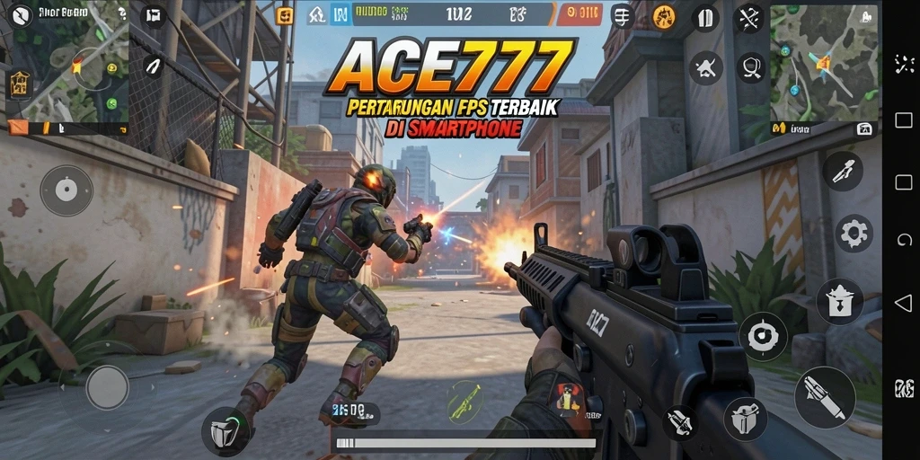 Screenshot gameplay ACE777 yang menampilkan pertempuran FPS seru.