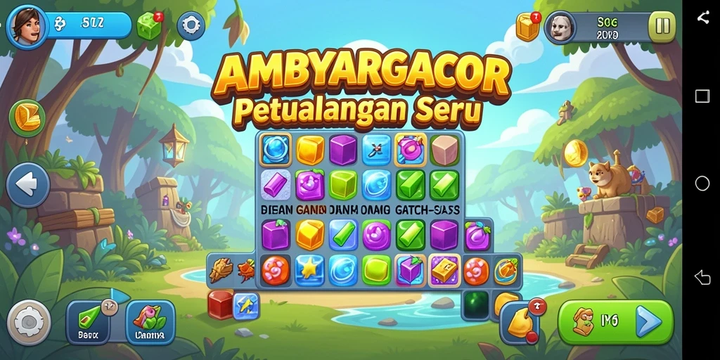 Screenshot utama AMBYARGACOR menampilkan gameplay seru dan menantang.