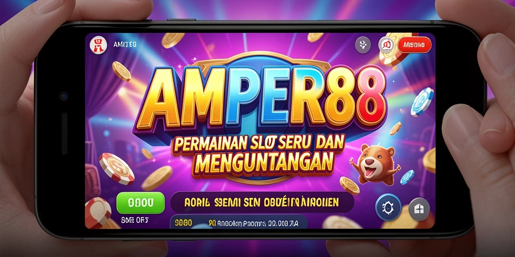Tampilan menarik dari gameplay AMPER88 yang penuh warna.