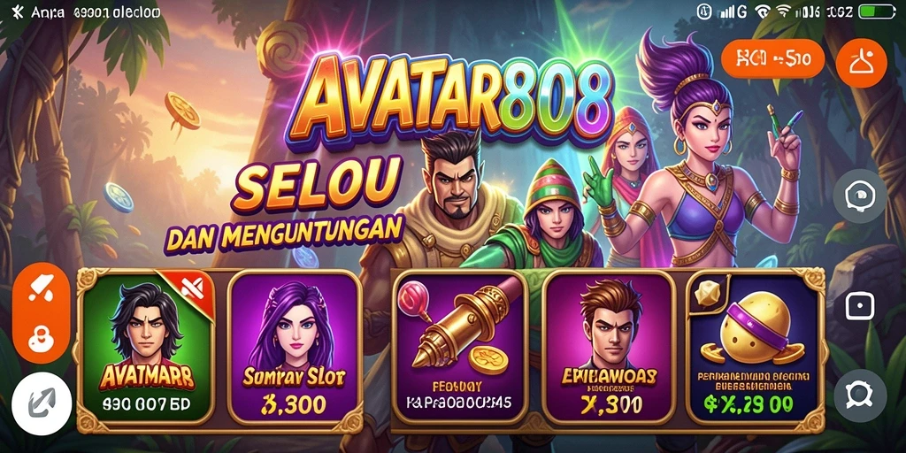 Tampilan menarik dari gameplay Slot AVATAR808 dengan berbagai fitur bonus.