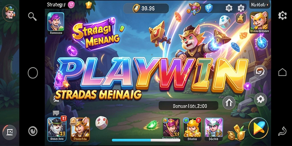 Screenshot gameplay <strong>PLAYWIN</strong> dengan aksi strategi yang mendebarkan.