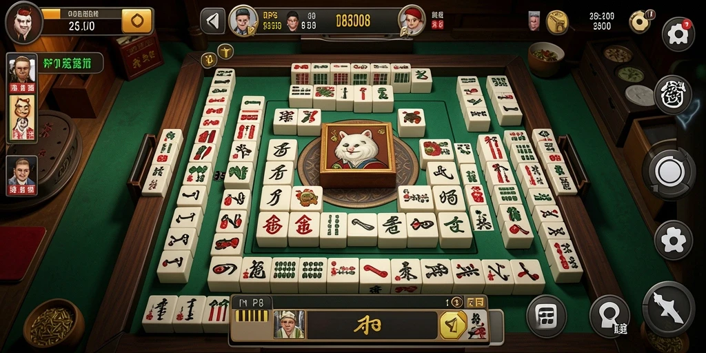 Screenshot gameplay RP8 menampilkan tantangan Mahjong yang mengasah pemikiran strategis.