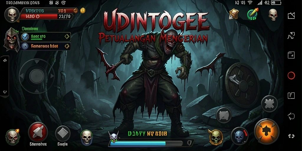 Screenshot gameplay UDINTOGEL yang menegangkan dan menyeramkan.